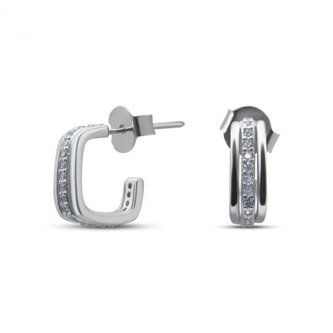 Серьги, вставка: куб.цирконий, арт.:022028606a, SilverWings, рис. 1