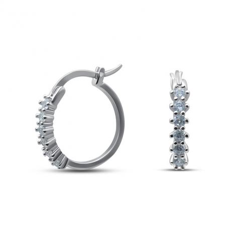 Серьги, вставка: куб.цирконий, арт.:022028822a, SilverWings, рис. 1