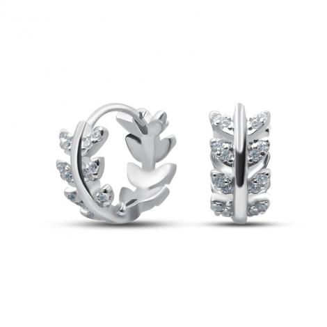 Серьги, вставка: куб.цирконий, арт.:022028823a, SilverWings, рис. 1