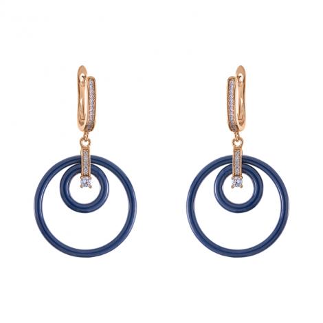 Серьги, вставка: керамика, куб.цирконий, арт.:0220911001pgp-c, SilverWings, рис. 1