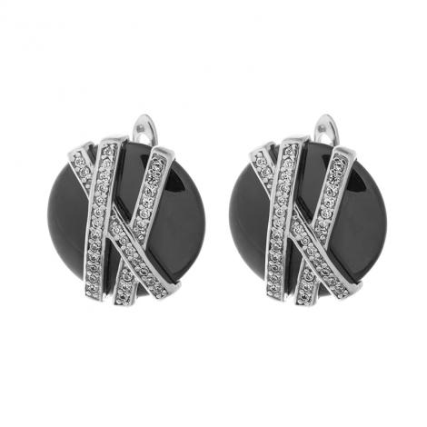 Серьги, вставка: керамика, куб.цирконий, арт.:0220911292ab, SilverWings, рис. 1