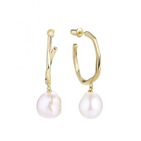 Серьги, вставка: жемчуг "барокко", арт.:0220911539gp, SilverWings, рис. 1