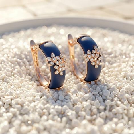 Серьги, вставка: керамика матовая, куб.цирконий, арт.:0220911562pgp-c-m, SilverWings, рис. 3