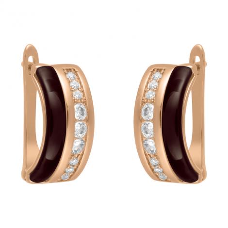 Серьги, вставка: керамика, куб.цирконий, арт.:0220911771pgp-p, SilverWings, рис. 1