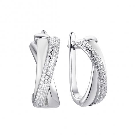 Серьги, вставка: керамика, куб.цирконий, арт.:0220911774a, SilverWings, рис. 1