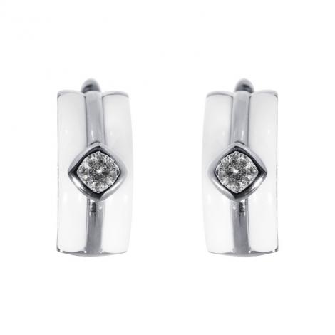 Серьги, вставка: керамика, куб.цирконий, арт.:0220911797a, SilverWings, рис. 1