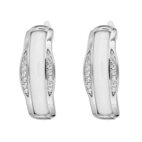 Серьги, вставка: керамика, куб.цирконий, арт.:0220911814a, SilverWings, рис. 1