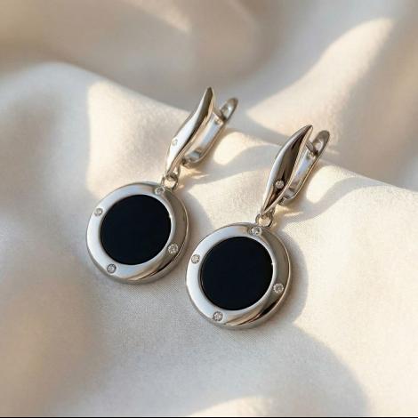 Серьги, вставка: керамика, куб.цирконий, арт.:0220912177ab, SilverWings, рис. 3