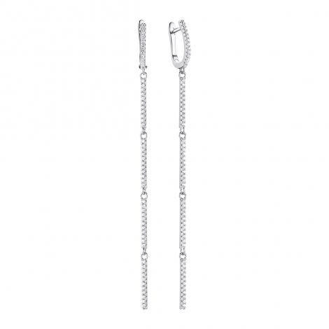 Серьги, вставка: куб.цирконий, арт.:0220912265a, SilverWings, рис. 1