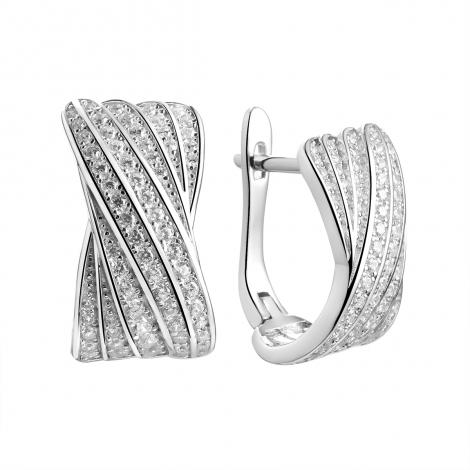 Серьги, вставка: куб.цирконий, арт.:0220912315a, SilverWings, рис. 1