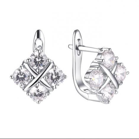 Серьги, вставка: куб.цирконий, арт.:0220912383a, SilverWings, рис. 1