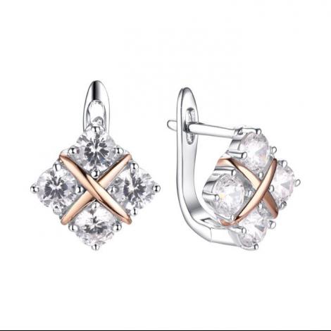 Серьги, вставка: куб.цирконий, арт.:0220912383pgp-mix, SilverWings, рис. 1
