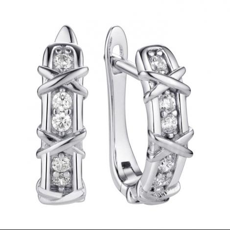 Серьги, вставка: куб.цирконий, арт.:0220912582a, SilverWings, рис. 1