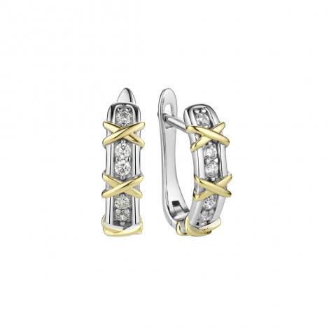 Серьги, вставка: куб.цирконий, арт.:0220912582gp-mix, SilverWings, рис. 1