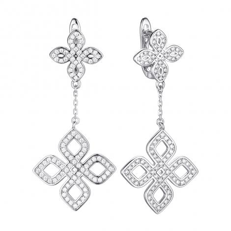 Серьги, вставка: куб.цирконий, арт.:0220913030a, SilverWings, рис. 1