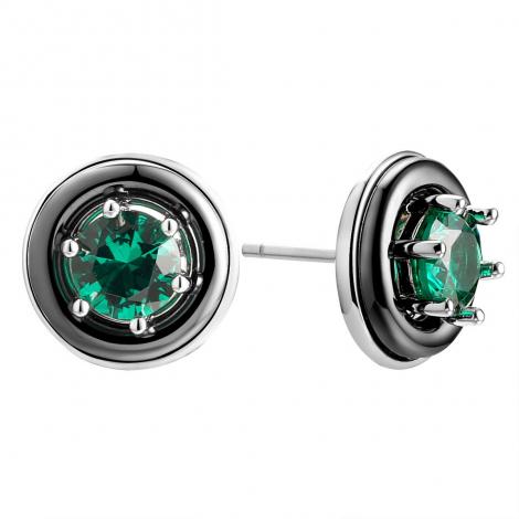 Серьги, вставка: керамика, нанокристалл, арт.:0220913113224b-e, SilverWings, рис. 1