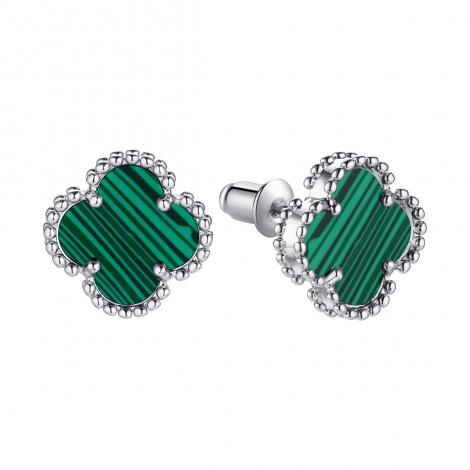 Серьги, вставка: малахит и., арт.:0220913287e, SilverWings, рис. 1