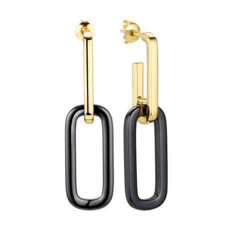 Серьги, вставка: керамика, арт.:0220913384gp-b, SilverWings, рис. 1