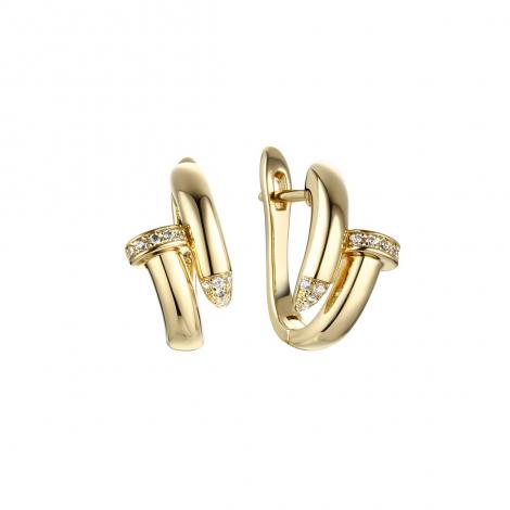 Серьги, вставка: куб.цирконий, арт.:0220913789gp, SilverWings, рис. 1