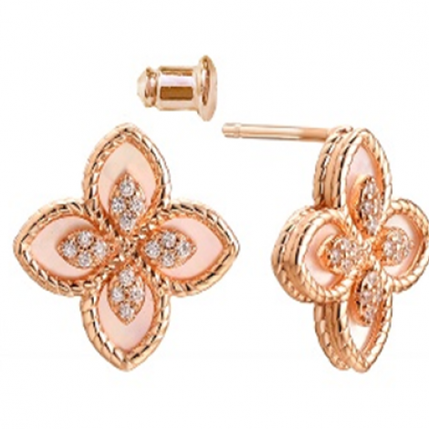 Серьги, вставка: перламутр, куб.цирконий, арт.:0220914005pgp, SilverWings, рис. 1