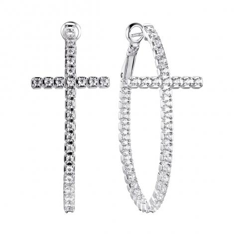 Серьги, вставка: куб.цирконий, арт.:0220914676a, SilverWings, рис. 1