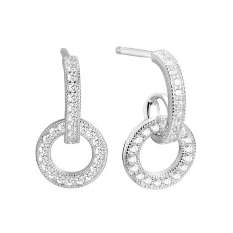Серьги, вставка: куб. цирконий, арт.:0220915400a, SilverWings, рис. 1