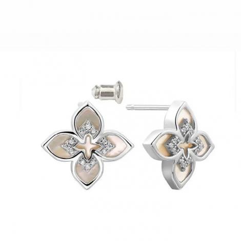 Серьги, вставка: перламутр, куб.цирконий, арт.:0220915417a, SilverWings, рис. 1