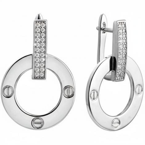 Серьги, вставка: куб.цирконий, арт.:0220915771a, SilverWings, рис. 1