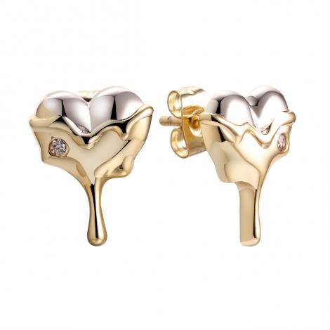 Серьги, вставка: куб.цирконий, арт.:0220916722gp, SilverWings, рис. 1