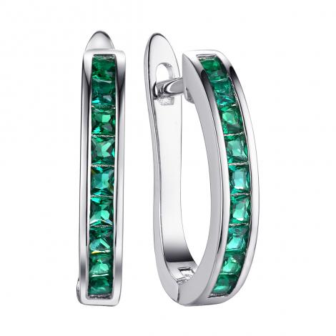 Серьги, вставка: шпинель синт., арт.:0220925922e, SilverWings, рис. 1