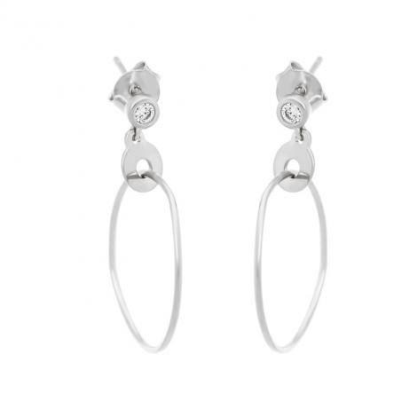 Серьги, вставка: куб. цирконий, арт.:022093357a, SilverWings, рис. 1