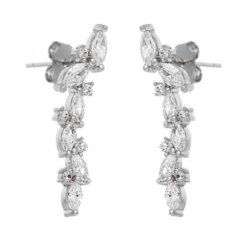 Серьги, вставка: куб. цирконий, арт.:02209445433a, SilverWings, рис. 1