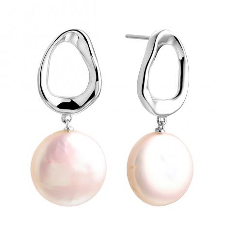 Серьги, вставка: жемчуг "барокко", арт.:0220953427a, SilverWings, рис. 1