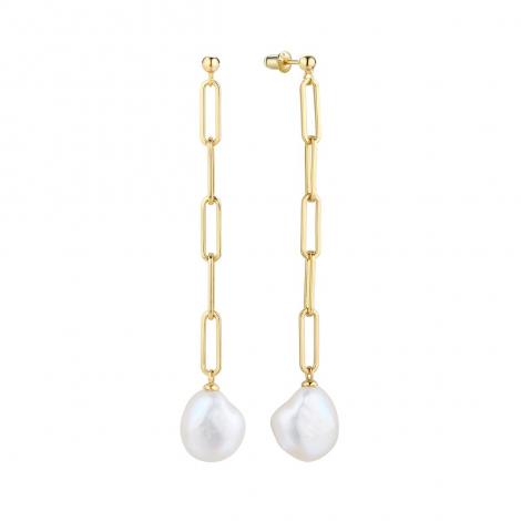 Серьги, вставка: жемчуг "барокко", арт.:0220954923gp, SilverWings, рис. 1