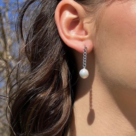 Серьги, вставка: жемчуг (культ.), арт.:0221113366a, SilverWings, рис. 2