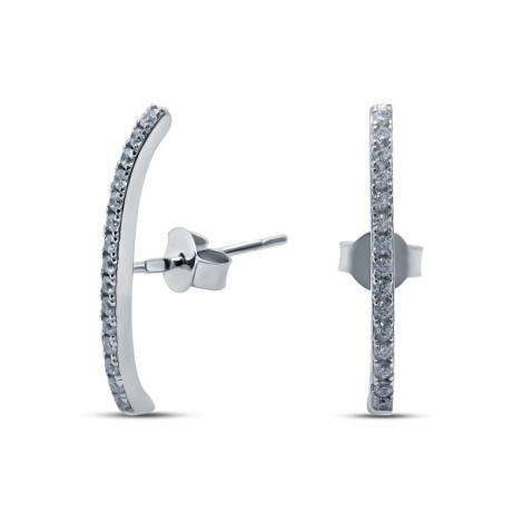 Серьги, вставка: куб.цирконий, арт.:0221113470, SilverWings, рис. 1