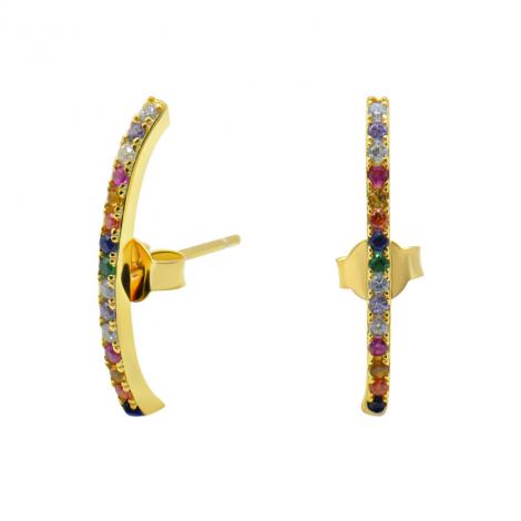 Серьги, вставка: куб.цирконий, арт.:0221113481gp, SilverWings, рис. 1