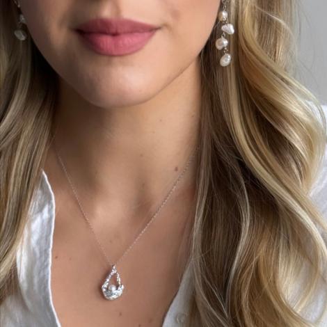 Серьги, вставка: жемчуг "барокко" (культ.), арт.:0221114167a, SilverWings, рис. 3