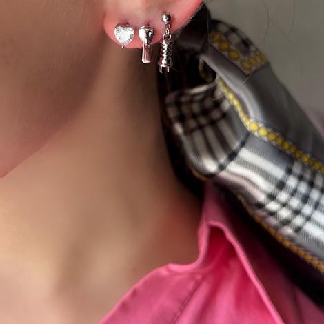 Серьги сет 6шт., вставка: куб.цирконий, майорика, арт.:022142414213215162a, SilverWings, рис. 2