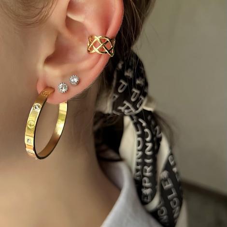 Серьги, вставка: куб.цирконий, арт.:022144314211111133gp, SilverWings, рис. 1