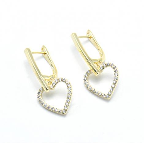 Серьги, вставка: куб.цирконий, арт.:022211140gp, SilverWings, рис. 1