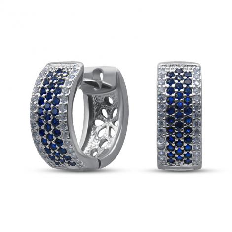 Серьги, вставка: куб.цирконий, арт.:022235286c, SilverWings, рис. 1