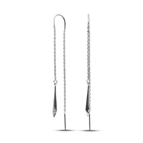 Серьги, вставка: куб.цирконий, арт.:022235289a, SilverWings, рис. 1