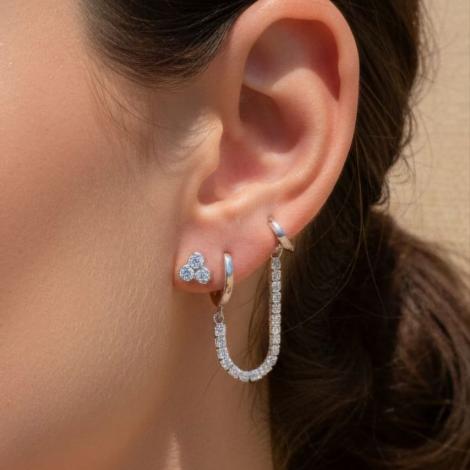 Моносерьга, вставка: куб.цирконий, арт.:022235310a, SilverWings, рис. 2