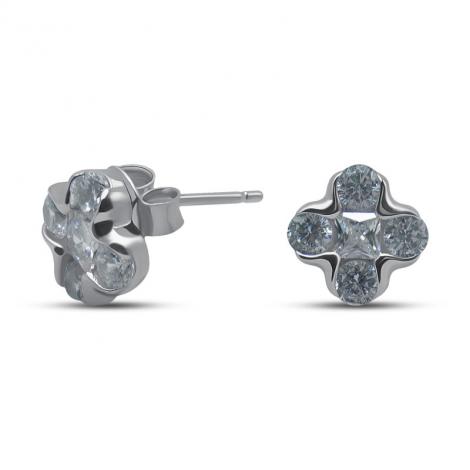 Серьги, вставка: куб.цирконий, арт.:022235417a, SilverWings, рис. 1