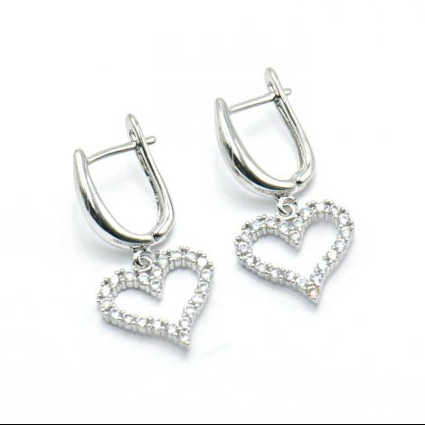 Серьги, вставка: куб.цирконий, арт.:022291140a, SilverWings, рис. 1