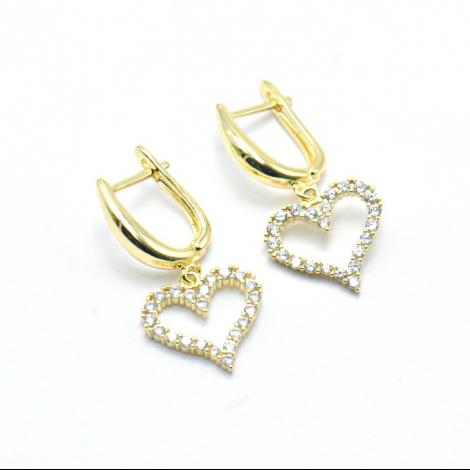 Серьги, вставка: куб.цирконий, арт.:022291140gp, SilverWings, рис. 1