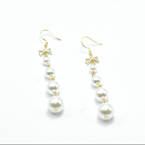 Серьги, вставка: майорика, куб.цирконий, арт.:022291179gp-a, SilverWings, рис. 1