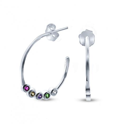 Серьги, вставка: куб.цирконий, арт.:02de4733mix-202, SilverWings, рис. 1