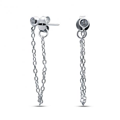 Серьги, вставка: куб.цирконий, арт.:02de5572a-202, SilverWings, рис. 1
